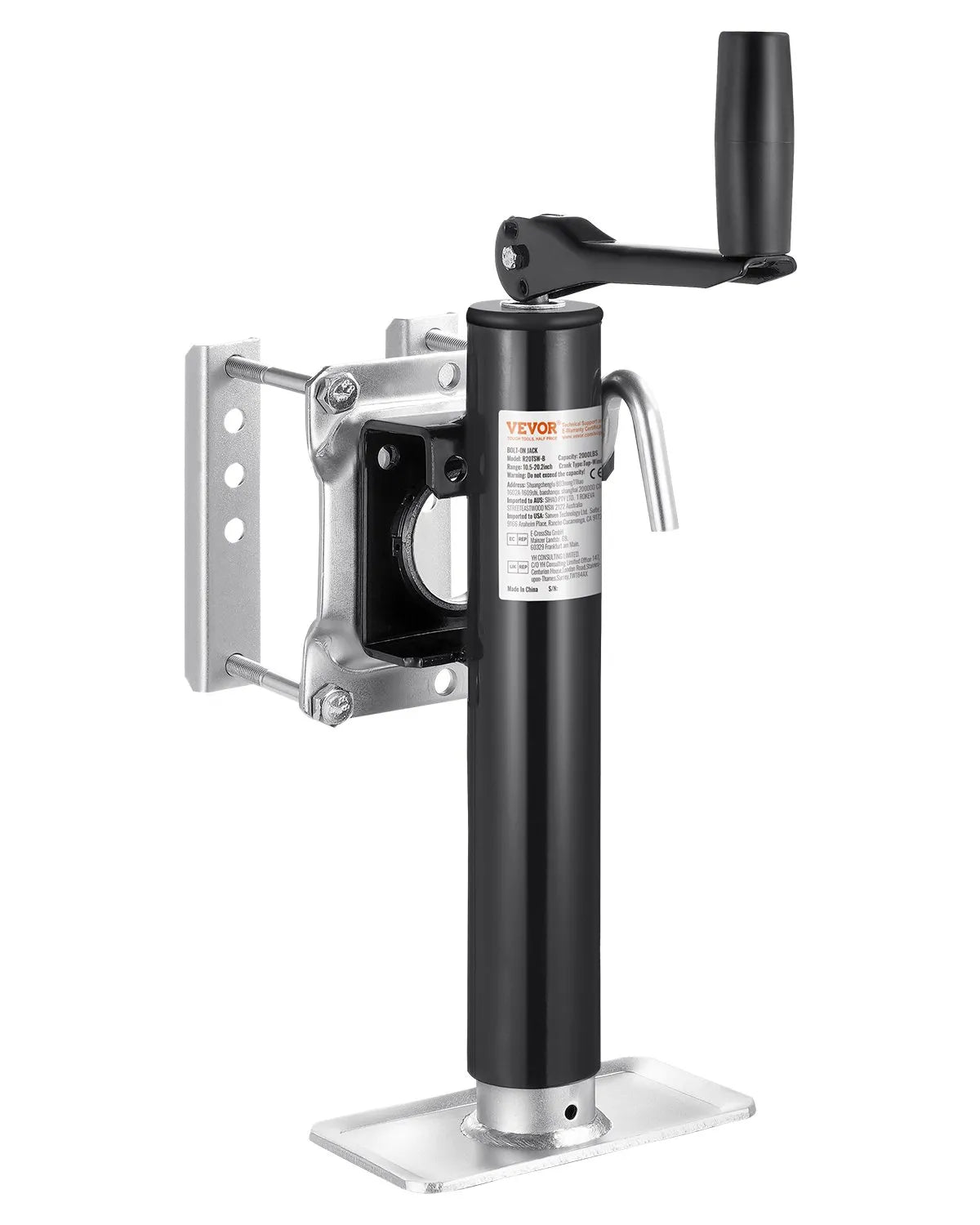 VEVOR Trailer Jack Bolt-on Trailer Tongue Jack 2000 lbs Dynamic Load 10