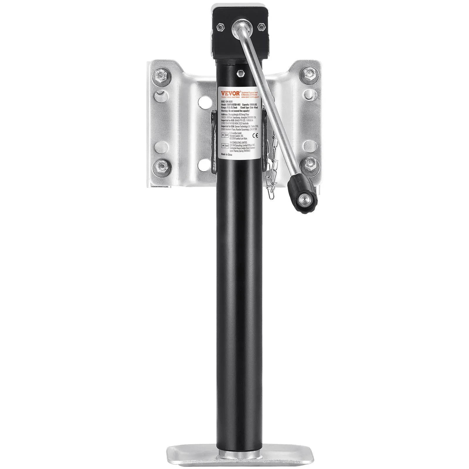VEVOR Trailer Jack Bolt-on Trailer Tongue Jack 5000 lbs Dynamic Load 14.3