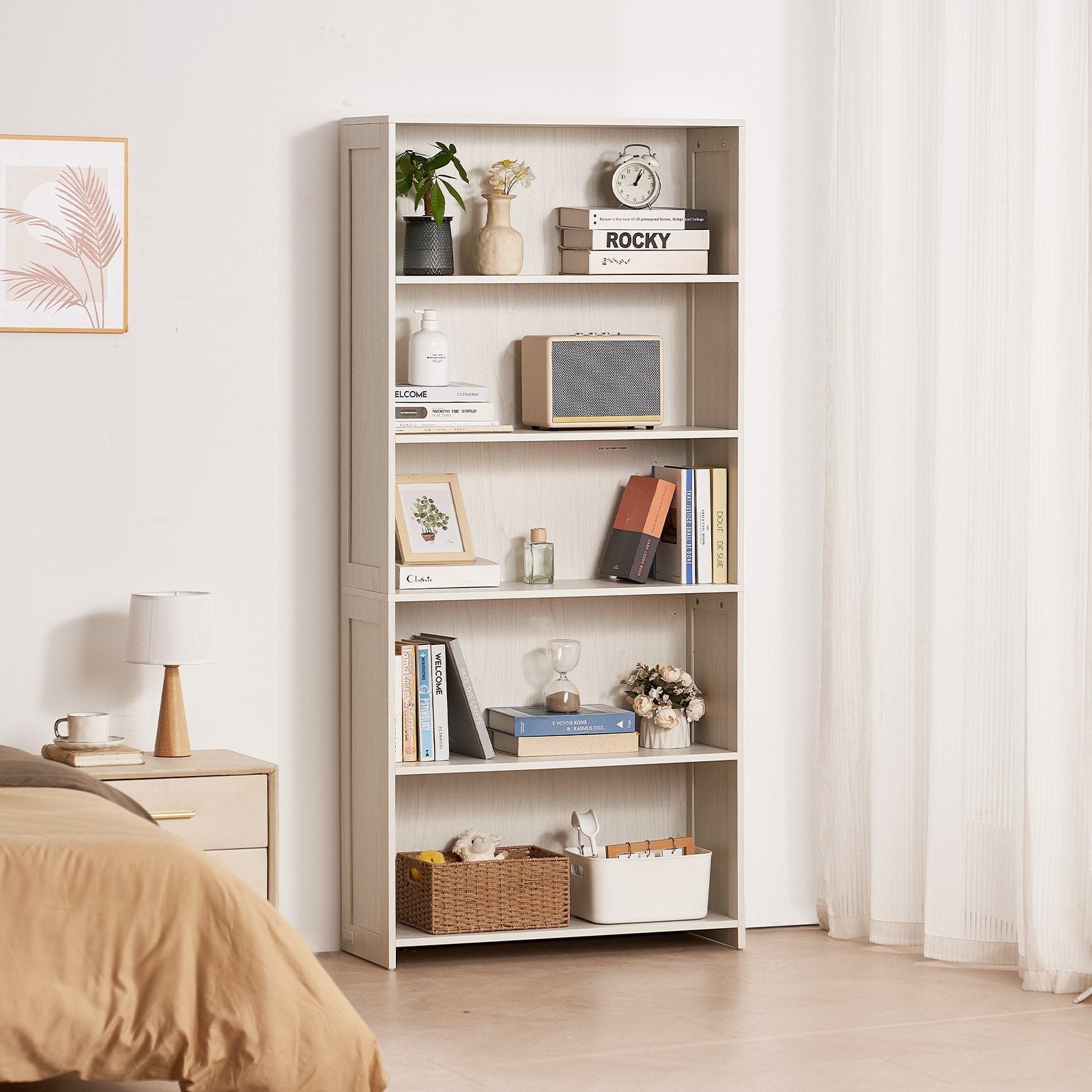 VEVOR 5 Tiers Wide Bookshelf 68