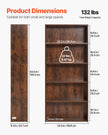 VEVOR 5 Tiers Narrow Bookshelf 53
