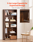 VEVOR 5 Tiers Narrow Bookshelf 53