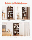 VEVOR 5 Tiers Narrow Bookshelf 53
