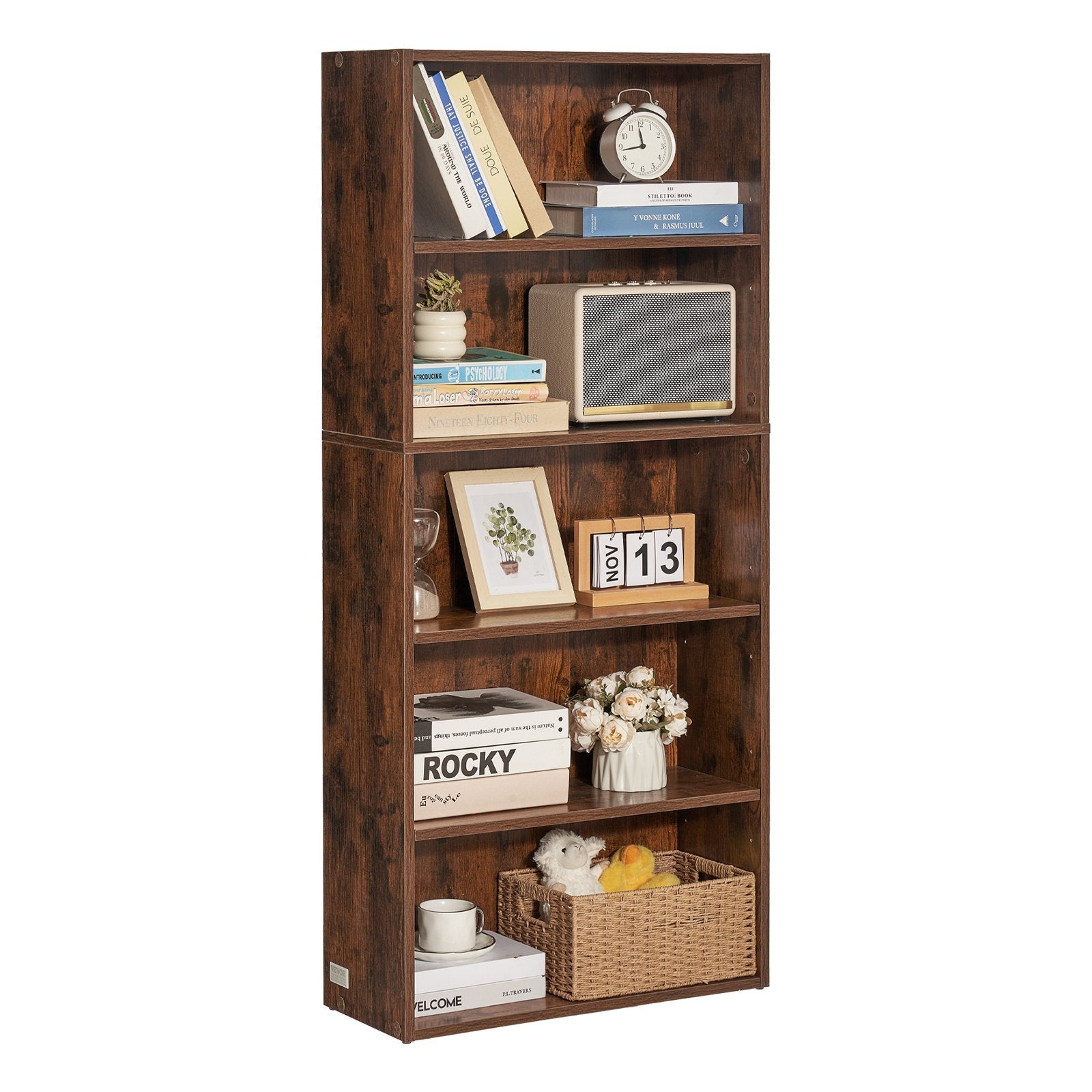 VEVOR 5 Tiers Narrow Bookshelf 53