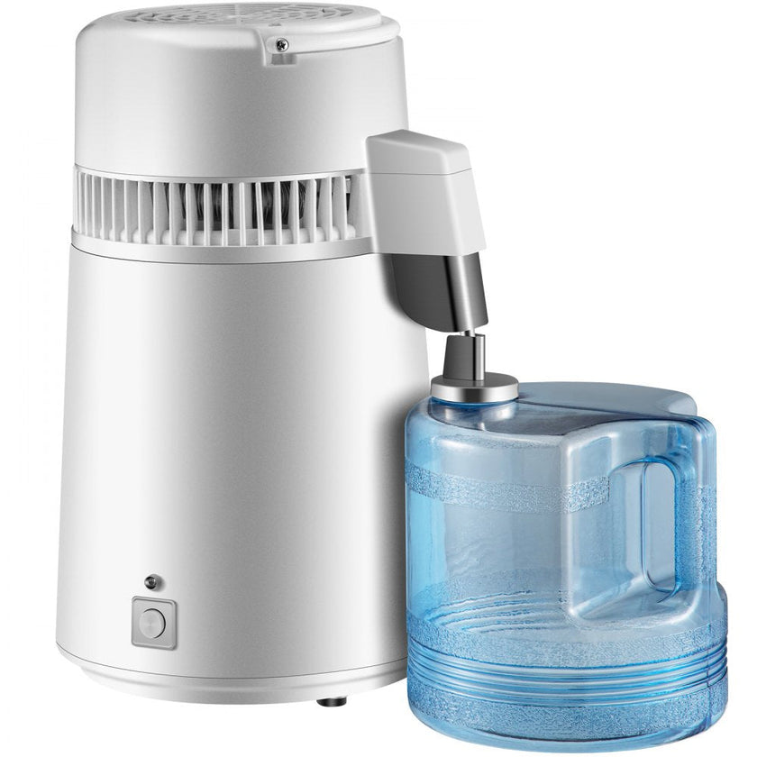 VEVOR Pure Water Distiller 750W, Purifier Filter Fully Upgraded with Handle 1.1 Gal /4L, BPA Free Container, Perfect for Home Use, White