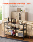 VEVOR Narrow Console Sofa Table Couch Table 3-Tier for Entryway & Living Room