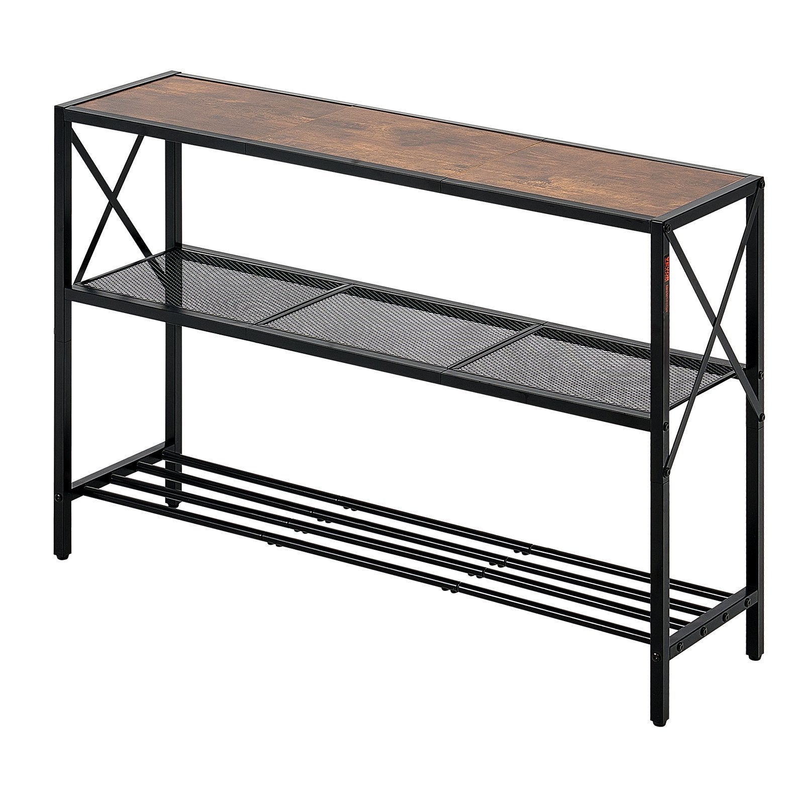 VEVOR Narrow Console Sofa Table Couch Table 3-Tier for Entryway & Living Room