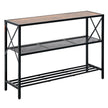 VEVOR Narrow Console Sofa Table Couch Table 3-Tier for Entryway & Living Room