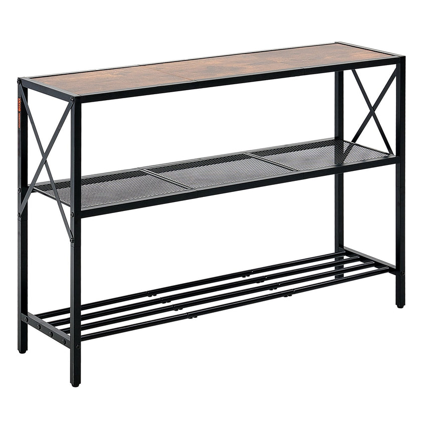 VEVOR Narrow Console Sofa Table Couch Table 3-Tier for Entryway & Living Room