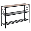 VEVOR Narrow Console Sofa Table Couch Table 3-Tier for Entryway & Living Room