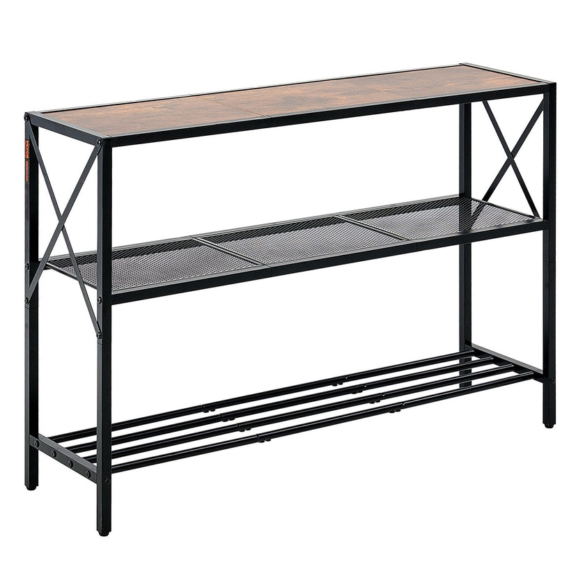 VEVOR Narrow Console Sofa Table Couch Table 3-Tier for Entryway & Living Room
