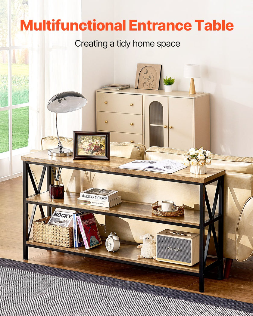 VEVOR Narrow Console Sofa Table Couch Table 55.1 in for Entryway & Living Room