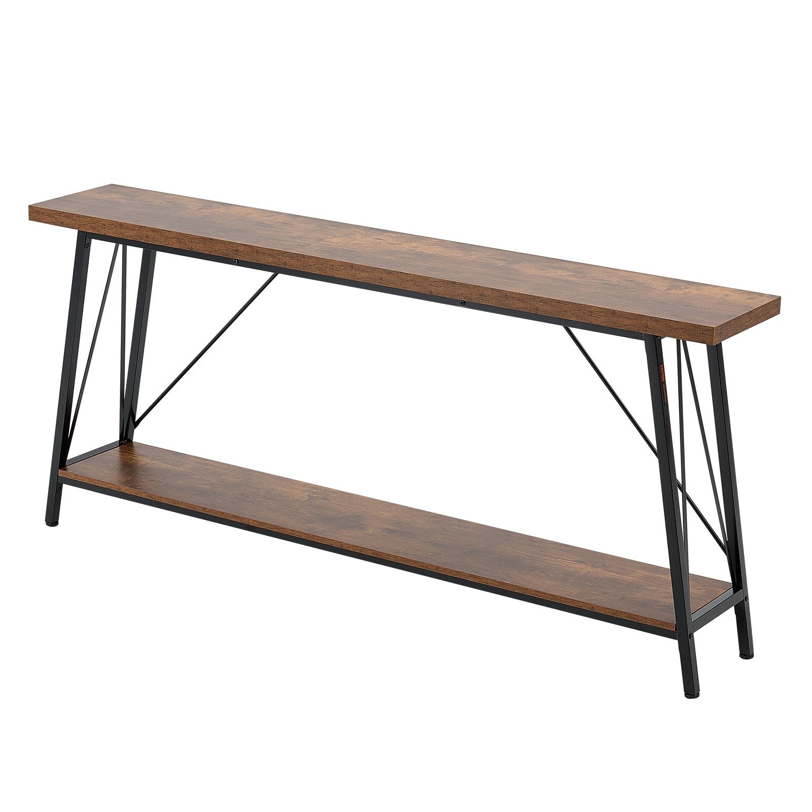 VEVOR Narrow Console Sofa Table Couch Table 2-Tier for Entryway & Living Room