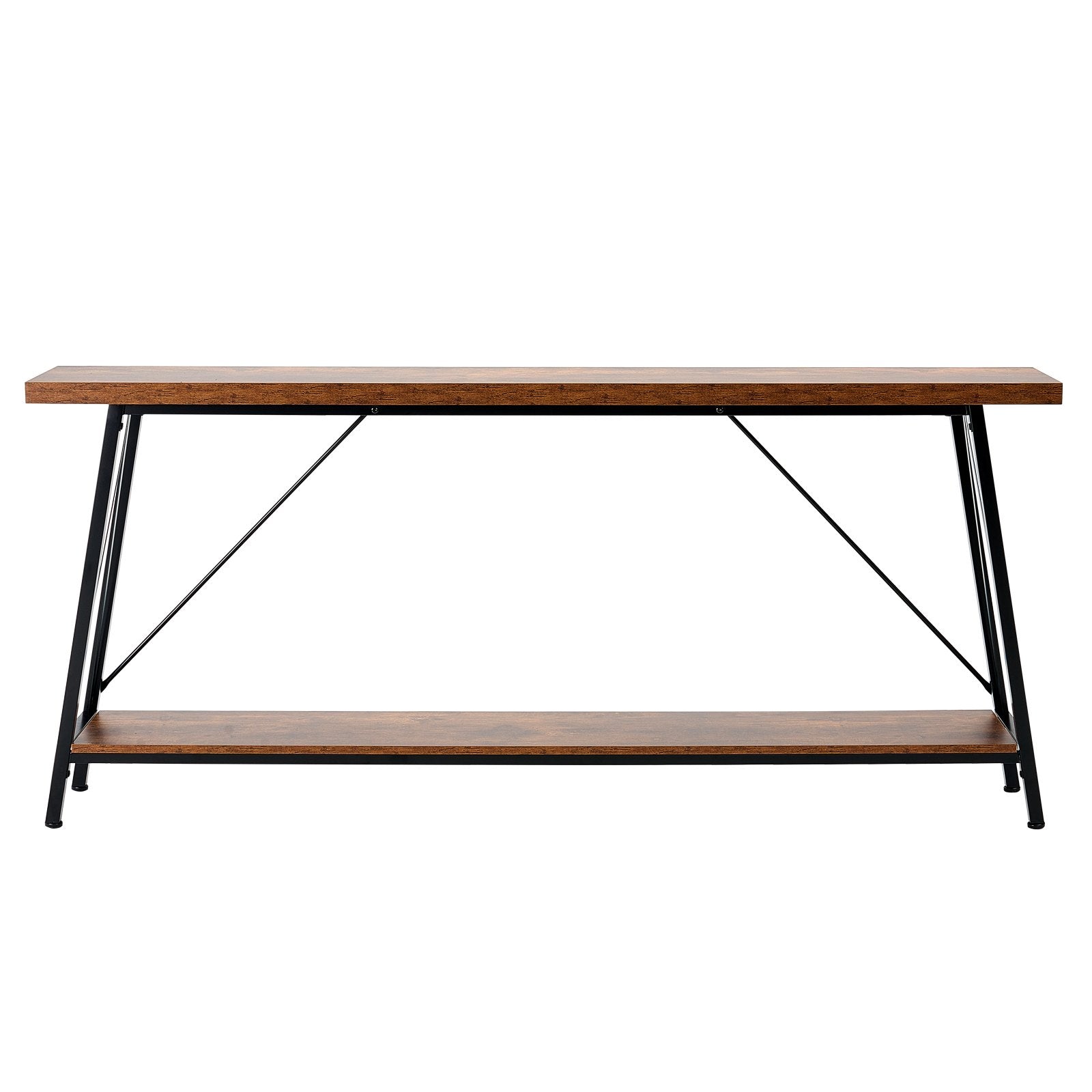VEVOR Narrow Console Sofa Table Couch Table 2-Tier for Entryway & Living Room