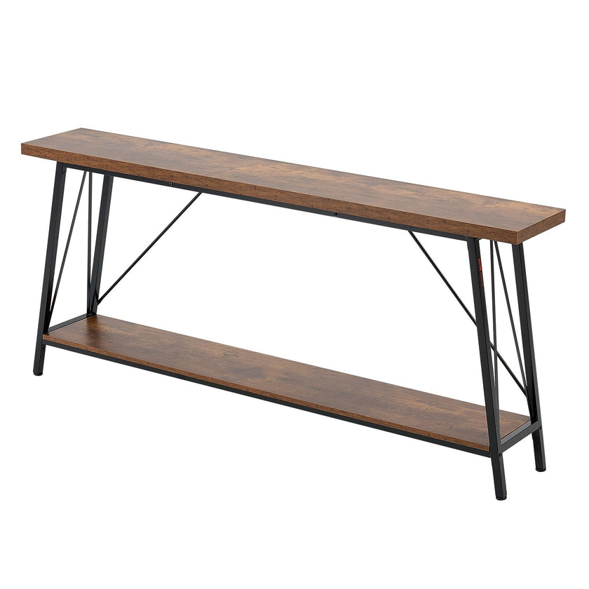 VEVOR Narrow Console Sofa Table Couch Table 2-Tier for Entryway & Living Room