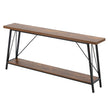 VEVOR Narrow Console Sofa Table Couch Table 2-Tier for Entryway & Living Room