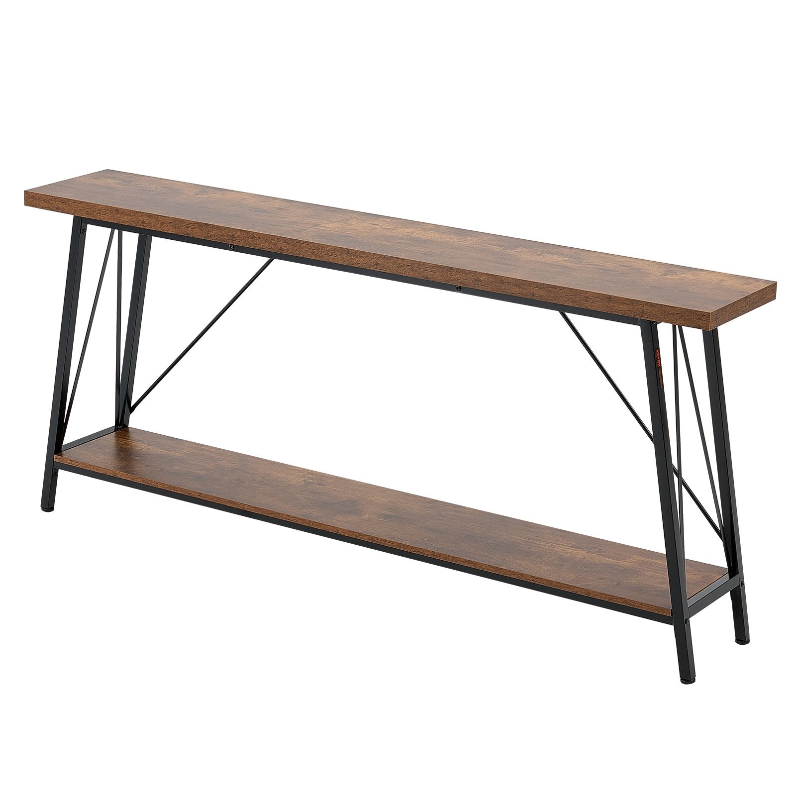 VEVOR Narrow Console Sofa Table Couch Table 2-Tier for Entryway & Living Room