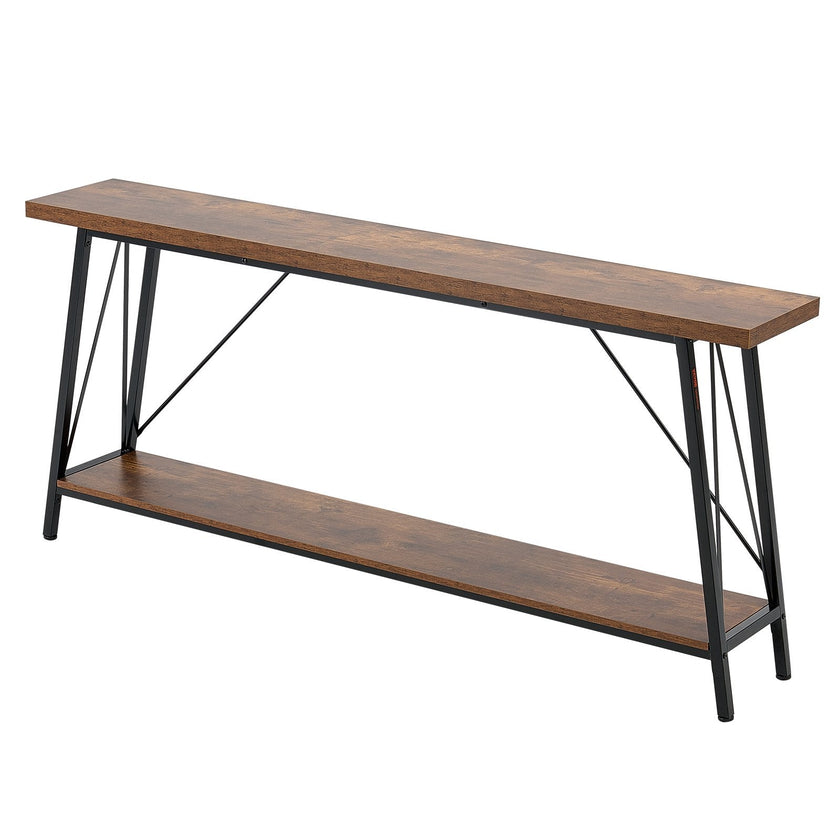 VEVOR Narrow Console Sofa Table Couch Table 2-Tier for Entryway & Living Room