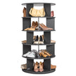 VEVOR 5-Tier Rotating Shoe Rack Tower 360° Spinning Shoe Display Carousel Black