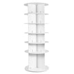VEVOR 6-Tier Rotating Shoe Rack Tower 360° Spinning Shoe Display Carousel White