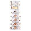 VEVOR 7-Tier Rotating Shoe Rack Tower 360°Spinning Shoe Display with Base Black