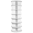 VEVOR 7-Tier Rotating Shoe Rack Tower 360° Spinning Shoe Display Carousel White