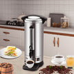 VEVOR Commercial Coffee Urn, 110 Cups Stainless Steel Large Coffee Dispenser, 1500W 110V Electric Coffee Maker Urn For Quick Brewing, Hot Water Urn with Detachable Power Cord for Easy Cleaning, Silver