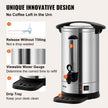 VEVOR Commercial Coffee Urn, 65 Cups Stainless Steel Large Coffee Dispenser, 1500W 110V Electric Coffee Maker Urn For Quick Brewing, Hot Water Urn with Detachable Power Cord for Easy Cleaning, Silver
