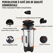 VEVOR Commercial Coffee Urn 50 Cup Stainless Steel Coffee Dispenser Fast Brew