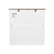 VEVOR Coffee Bar Cabinet 3-Tier Coffee Bar Table with Barn Doors Brown White