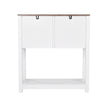 VEVOR Coffee Bar Cabinet 3-Tier Coffee Bar Table with Magnet Doors Brown White