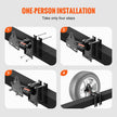VEVOR Spare Tire Carrier, Trailer Spare Tire Mount, 160 lbs Capacity, Utility Trailer Accessories Fits Most 4 & 5 & 6 & 8 Lugs Wheels on 4