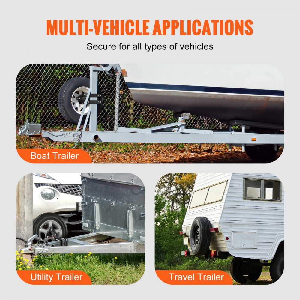 VEVOR Spare Tire Carrier, Trailer Spare Tire Mount, 160 lbs Capacity, Utility Trailer Accessories Fits Most 4 & 5 & 6 & 8 Lugs Wheels on 4