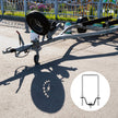 VEVOR U-Bolt Spare Tire Carrier, Zinc Plated Spare Tire Holder Bracket with Lock, 160 lbs Capacity, Fits Most 4 & 5 Lugs Wheels on 4