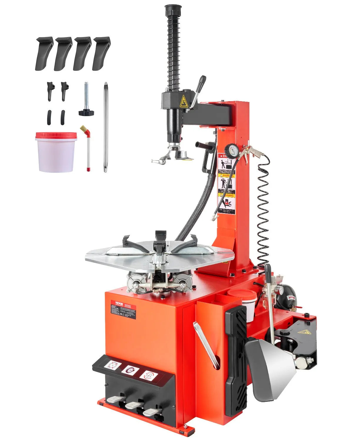 VEVOR Durable Tire Changer Machine 1.5HP Tire Changer with Air Pressure Gauge