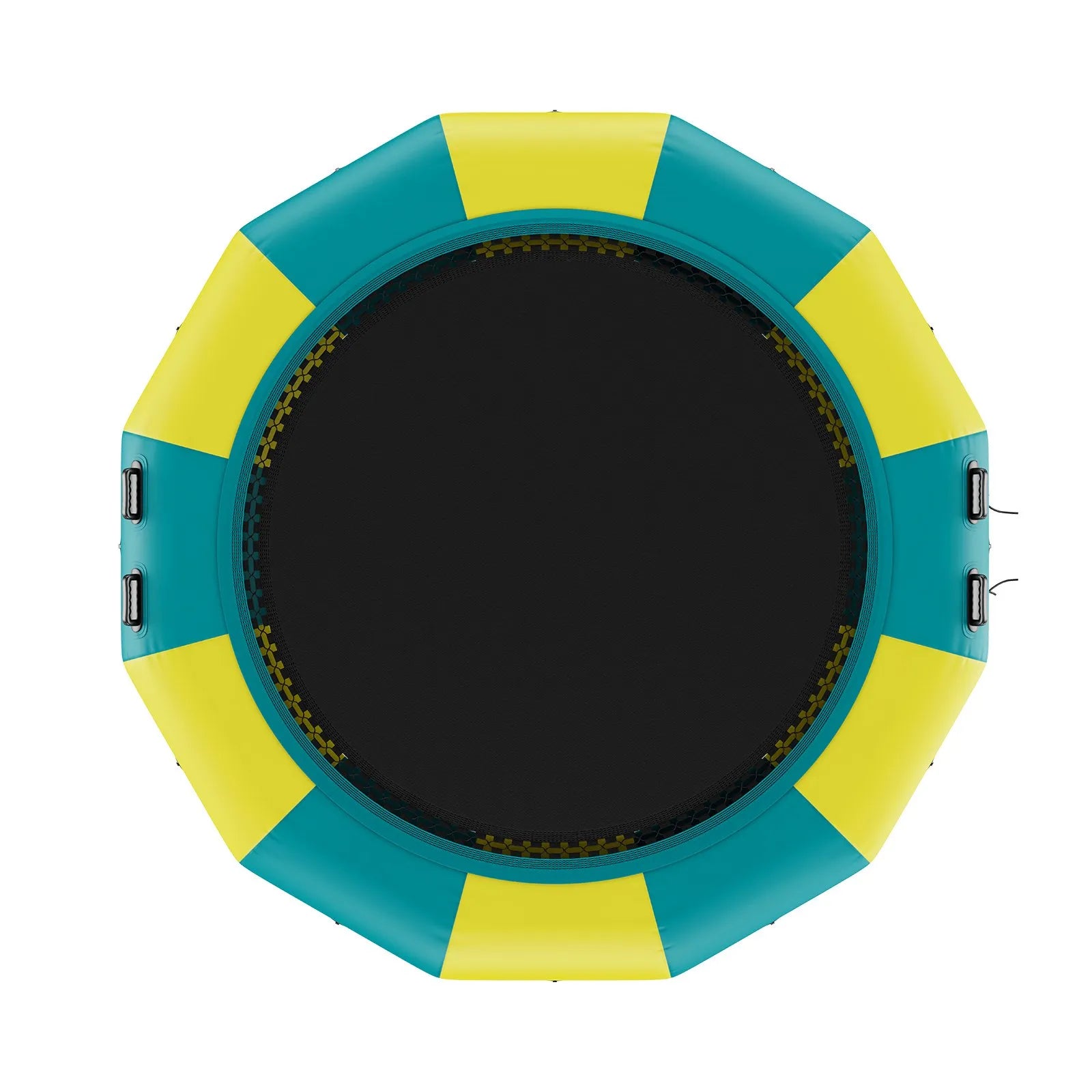 VEVOR Inflatable Water Bouncer, 13ft Recreational Water Trampoline, Portable Bounce Swim Platform with 3-Step Ladder & Electric Air Pump, Kids Adults Floating Rebounder for Pool, Lake, Water Sports
