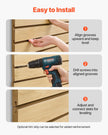 VEVOR 4 x 4 ft SlatWall Paneling MDF Natural Garage Slatwall with Modular Design