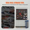 VEVOR Slatwall Panels, 4 ft x 2 ft Black Garage Wall Panels 24