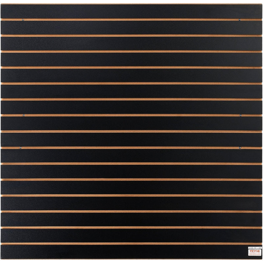 VEVOR Slatwall Panels, 4 ft x 2 ft Black Garage Wall Panels 24