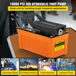 VEVOR Air Hydraulic Pump 10000 PSI Air Over Hydraulic Pump 0.42 Gal Reservoir Air Treadle Foot Actuated Hydraulic Pump 3/8
