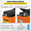 VEVOR Air Hydraulic Pump 10000 PSI Air Over Hydraulic Pump 0.42 Gal Reservoir Air Treadle Foot Actuated Hydraulic Pump 3/8