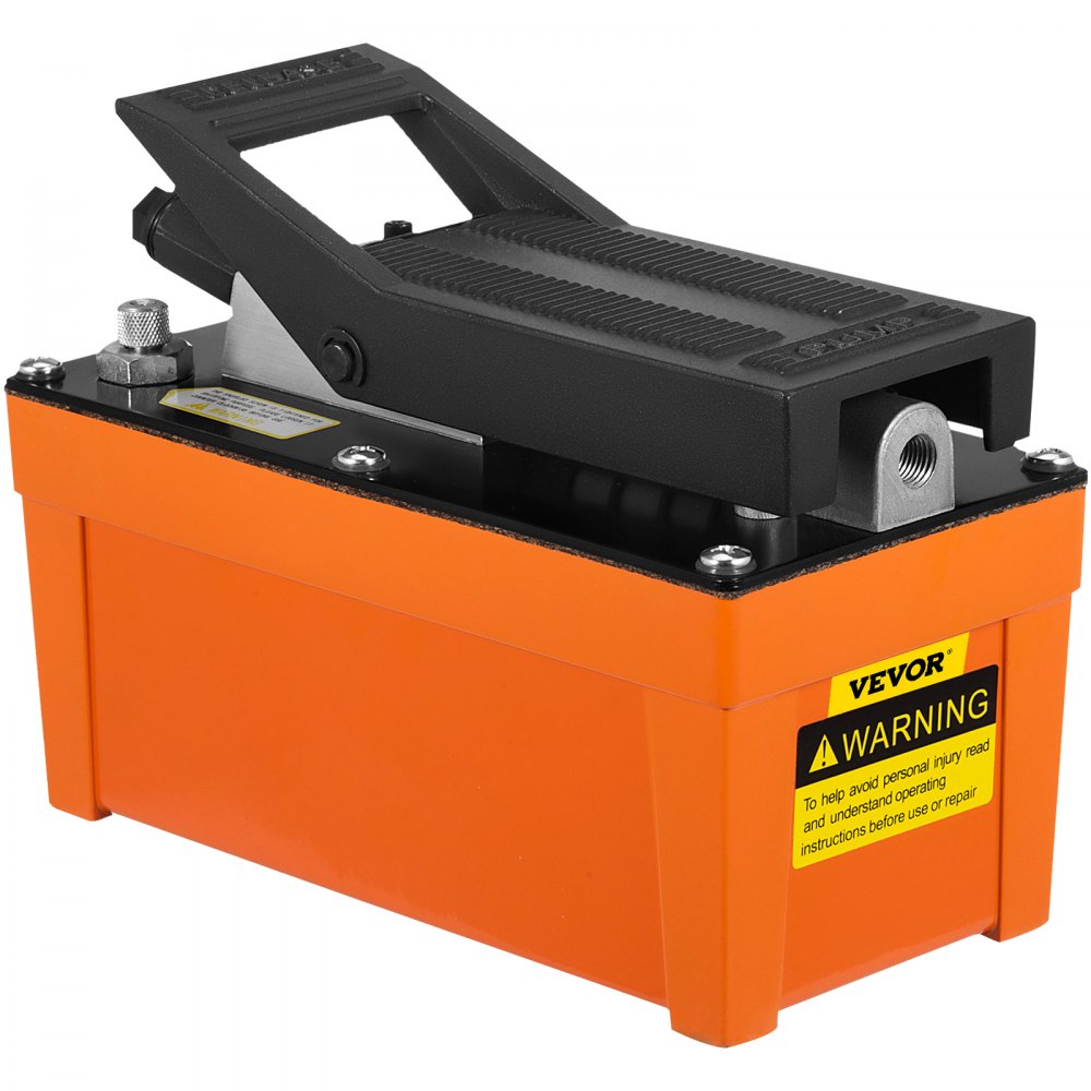 VEVOR Air Hydraulic Pump 10000 PSI Air Over Hydraulic Pump 0.42 Gal Reservoir Air Treadle Foot Actuated Hydraulic Pump 3/8