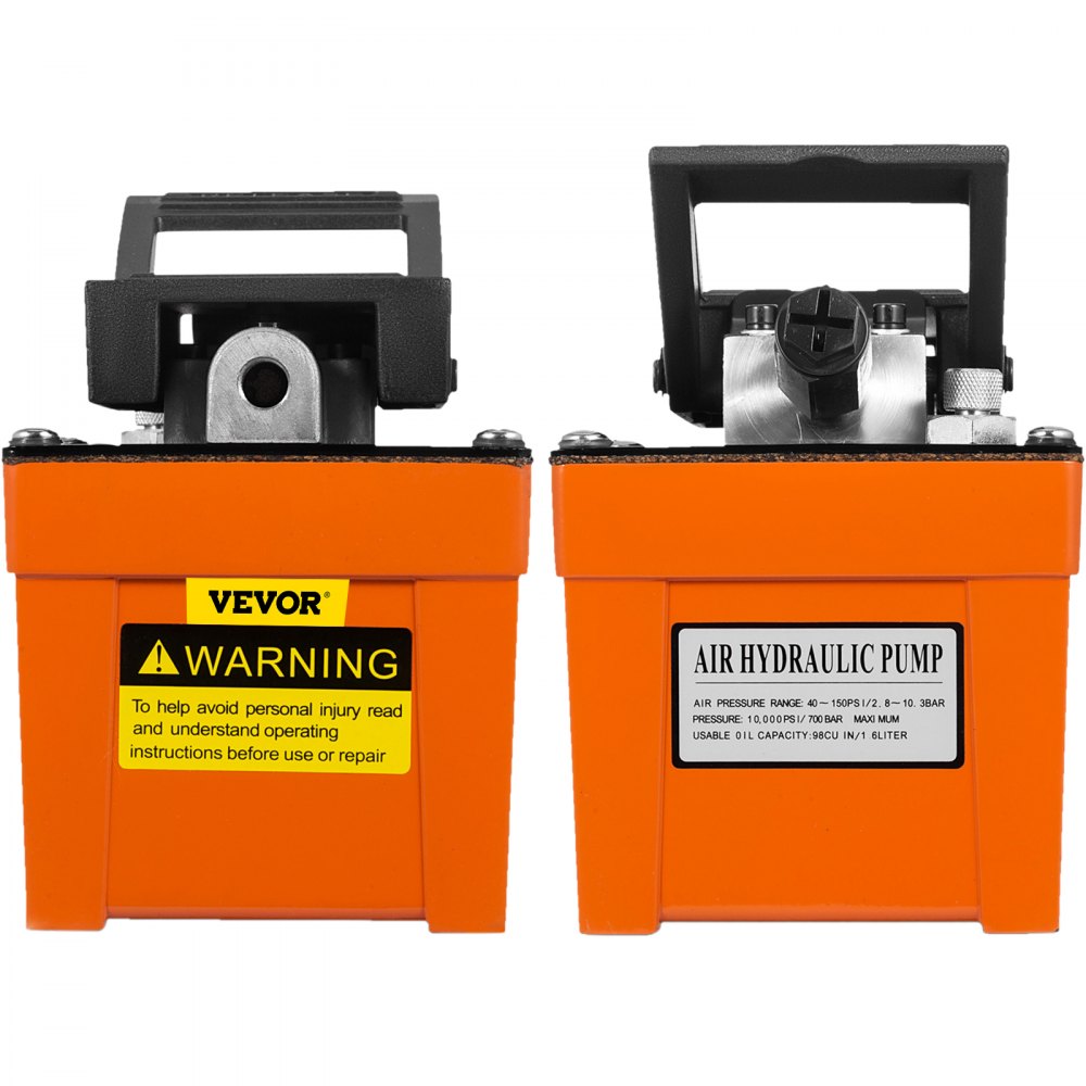 VEVOR Air Hydraulic Pump 10000 PSI Air Over Hydraulic Pump 0.42 Gal Reservoir Air Treadle Foot Actuated Hydraulic Pump 3/8
