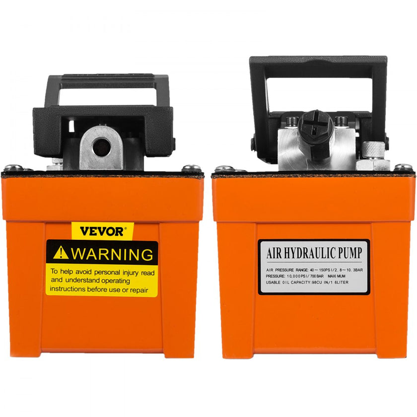 VEVOR Air Hydraulic Pump 10000 PSI Air Over Hydraulic Pump 0.42 Gal Reservoir Air Treadle Foot Actuated Hydraulic Pump 3/8