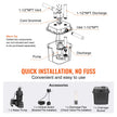 VEVOR Utility Sink Pump, 1/2 HP, 120-Volt, 3500 GPH Flow, 28 ft Head, Under-Sink Sump Pump System with 6 Gallon Basin, Automatic Utility/Laundry Sink Pump, Drain Pump with 1-1/2