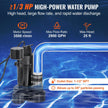 VEVOR Utility Sink Pump, 1/3 HP, 120-Volt, 2900 GPH Flow, 25 ft Head, Under-Sink Sump Pump System with 6 Gallon Basin, Automatic Utility/Laundry Sink Pump, Drain Pump with 1-1/2