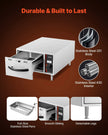 VEVOR Commercial Electric Drawer Warmer, Single-Drawer Stainless Steel Food Warmer, Freestanding Slim Warming Drawer Cabinet, 85°F–185°F Wide Temperature Range, for Restaurant, Hotel, Bakery & Kitchen