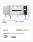 VEVOR Commercial Electric Drawer Warmer, Single-Drawer Stainless Steel Food Warmer, Freestanding Slim Warming Drawer Cabinet, 85°F–185°F Wide Temperature Range, for Restaurant, Hotel, Bakery & Kitchen