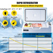 VEVOR Portable Refrigerator 23 Quart(22 Liter),12 Volt Refrigerator App Control(-4?~68?), Car Refrigerator Electric Compressor Cooler with 12/24v DC & 110-240v AC for Camping, Travel, Fishing, Outdoor