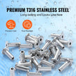 VEVOR 81 Pack T316 Stainless Steel Protector Sleeves for 1/8