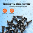 VEVOR 101 Pack T316 Stainless Steel Protector Sleeves for 1/8